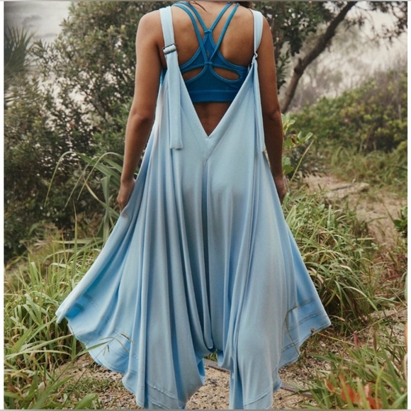 Free People Movement Seven Stars Onesie Jumpsuit Oversized Wide Leg Size XS - Picture 3 of 9